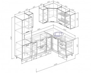 Кухонный гарнитур угловой Бланка 2400х1600 (Стол. 38мм) в Кунгуре - kungur.mebel24.online | фото 2