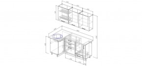Кухонный гарнитур угловой Капри 1000*1800 (Стол. 38мм) в Кунгуре - kungur.mebel24.online | фото 2