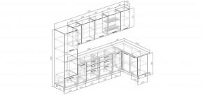 Кухонный гарнитур угловой Санторини 3200*1400 (Стол. 38мм) в Кунгуре - kungur.mebel24.online | фото 2