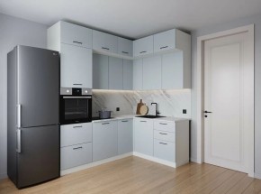 Кухонный гарнитур угловой Смоки 2200*1700 (Стол. 26мм) в Кунгуре - kungur.mebel24.online | фото