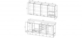 Кухонный гарнитур Умбра 2200 h950 (Стол. 26мм) в Кунгуре - kungur.mebel24.online | фото 2
