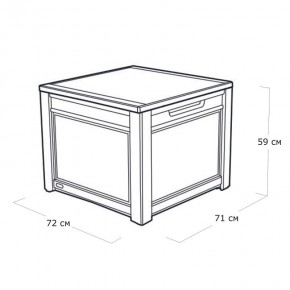 Квадратный сундук Cube Rattan 208 л в Кунгуре - kungur.mebel24.online | фото 5