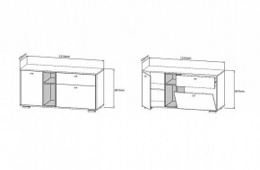 ЛАНС Комод К101 (дуб бунратти/графит) в Кунгуре - kungur.mebel24.online | фото 4