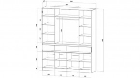 ЛЕНОРА Спальный гарнитур (модульный) графит в Кунгуре - kungur.mebel24.online | фото 9