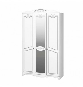 ЛОТОС Шкаф ШР-3 с 1 зеркалом белый лак в Кунгуре - kungur.mebel24.online | фото