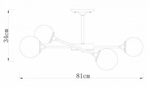 Люстра на штанге Arte Lamp Marco A2703PL-6SG в Кунгуре - kungur.mebel24.online | фото 2