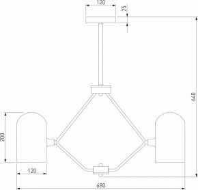 Люстра на штанге Eurosvet Bambola 60157/5 латунь в Кунгуре - kungur.mebel24.online | фото 4