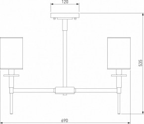 Люстра на штанге Eurosvet Brielle 60132/6 латунь в Кунгуре - kungur.mebel24.online | фото 4