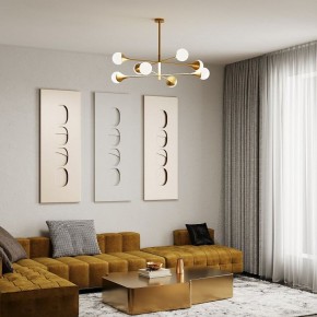 Люстра на штанге Eurosvet Calyx 60168/8 латунь в Кунгуре - kungur.mebel24.online | фото 4