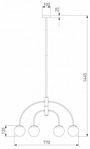 Люстра на штанге Eurosvet Cenacolo 30179/4 черный в Кунгуре - kungur.mebel24.online | фото 3