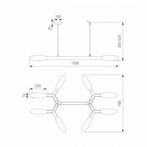 Люстра на штанге Eurosvet Covalent 30180 черный в Кунгуре - kungur.mebel24.online | фото 3