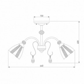 Люстра на штанге Eurosvet Floranse 30155/5 античная бронза в Кунгуре - kungur.mebel24.online | фото 3