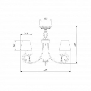 Люстра на штанге Eurosvet Incanto 60069/5 серебро в Кунгуре - kungur.mebel24.online | фото 6