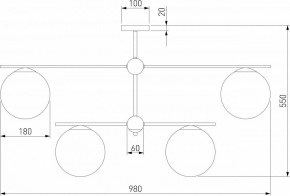 Люстра на штанге Eurosvet Marbella 60147/6 латунь в Кунгуре - kungur.mebel24.online | фото 4