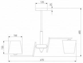 Люстра на штанге Eurosvet Ozark 60149/6 латунь в Кунгуре - kungur.mebel24.online | фото 4