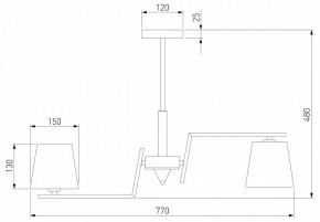 Люстра на штанге Eurosvet Ozark 60149/8 латунь в Кунгуре - kungur.mebel24.online | фото 3
