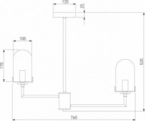 Люстра на штанге Eurosvet Pluto 60156/8 хром в Кунгуре - kungur.mebel24.online | фото 4