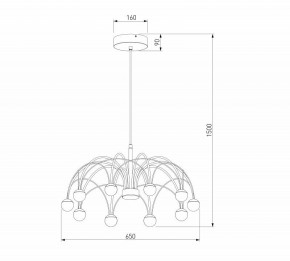 Люстра на штанге Eurosvet Ragno 90030/10 LED золото в Кунгуре - kungur.mebel24.online | фото 5