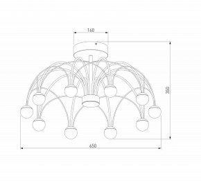 Люстра на штанге Eurosvet Ragno 90035/10 LED черный в Кунгуре - kungur.mebel24.online | фото 4
