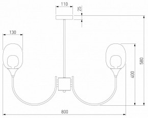 Люстра на штанге Eurosvet Spritz 70217/8 латунь в Кунгуре - kungur.mebel24.online | фото 5