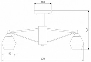 Люстра на штанге Eurosvet Takara 70135/5 кофе в Кунгуре - kungur.mebel24.online | фото 2