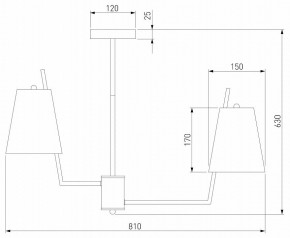 Люстра на штанге Eurosvet Topanga 60173/8 латунь в Кунгуре - kungur.mebel24.online | фото 4