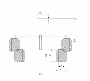 Люстра на штанге Eurosvet Voile 30192/8 золото в Кунгуре - kungur.mebel24.online | фото 4