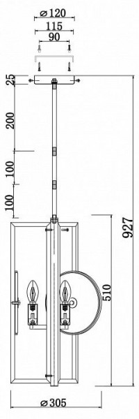 Люстра на штанге Maytoni Marmo MOD099PL-03G в Кунгуре - kungur.mebel24.online | фото 4