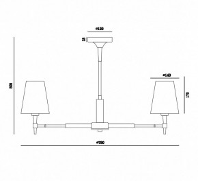 Люстра на штанге Maytoni Zaragoza H001CL-05BS в Кунгуре - kungur.mebel24.online | фото 6