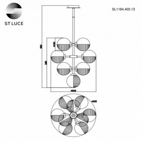 Люстра на штанге ST-Luce Todo SL1184.403.13 в Кунгуре - kungur.mebel24.online | фото 5