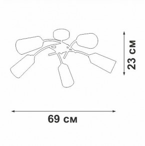 Люстра на штанге Vitaluce V2850 V2850-1/5PL в Кунгуре - kungur.mebel24.online | фото 5