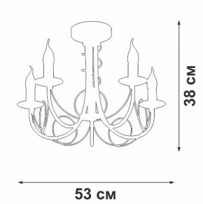 Люстра на штанге Vitaluce V3035 V3035-0/5PL в Кунгуре - kungur.mebel24.online | фото 3