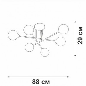 Люстра на штанге Vitaluce V3931 V3931-1/6PL в Кунгуре - kungur.mebel24.online | фото 4