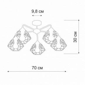 Люстра на штанге Vitaluce V4258 V4258-0/5PL в Кунгуре - kungur.mebel24.online | фото 2