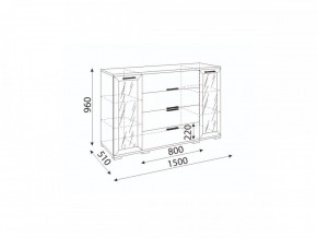 Мармарис (гостиная) М11 Комод-витрина в Кунгуре - kungur.mebel24.online | фото 2