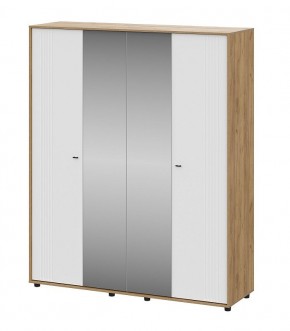МИЛАН Спальня (Дуб Золотой/Белый матовый) в Кунгуре - kungur.mebel24.online | фото 41