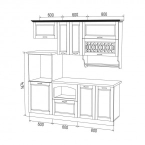 МИЛАНО Кухонный гарнитур 2,0 м Компоновка №3 в Кунгуре - kungur.mebel24.online | фото 6