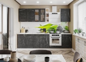 Модульная кухня Марбл мрамор дарк в Кунгуре - kungur.mebel24.online | фото 1