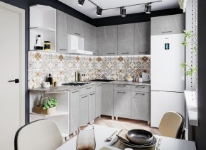Модульная кухня Марбл мрамор лайт в Кунгуре - kungur.mebel24.online | фото 1