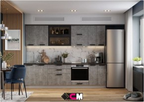 Модульная кухня Пасаденна ателье светлое в Кунгуре - kungur.mebel24.online | фото 1