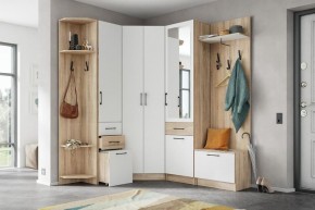 Модульная прихожая Денвер Дуб сонома/Белый в Кунгуре - kungur.mebel24.online | фото 2