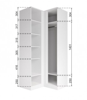 МОРИ МШУ 960.1 Шкаф угловой (графит) в Кунгуре - kungur.mebel24.online | фото 4