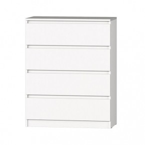 МС "Хилтон" Комод №1 800 (4 ящ.) Белый текстурный в Кунгуре - kungur.mebel24.online | фото