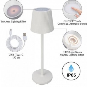 Настольная лампа декоративная Arte Lamp Fuyue A1616LT-1WH в Кунгуре - kungur.mebel24.online | фото 3