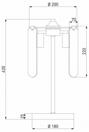 Настольная лампа декоративная Eurosvet Claire 01170/3 золото в Кунгуре - kungur.mebel24.online | фото 3