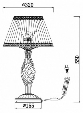 Настольная лампа декоративная Maytoni Grace RC247-TL-01-R в Кунгуре - kungur.mebel24.online | фото 3