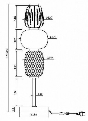 Настольная лампа декоративная Maytoni Pattern MOD267TL-L28CH3K в Кунгуре - kungur.mebel24.online | фото 4