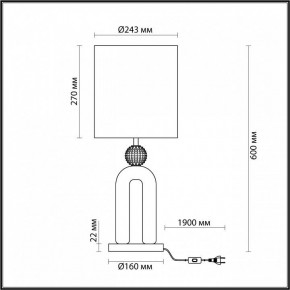 Настольная лампа декоративная Odeon Light Bagel 5410/1T в Кунгуре - kungur.mebel24.online | фото 4