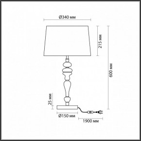 Настольная лампа декоративная Odeon Light Homi 5040/1T в Кунгуре - kungur.mebel24.online | фото 4