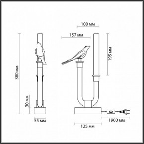 Настольная лампа декоративная Odeon Light Lark 5431/2TL в Кунгуре - kungur.mebel24.online | фото 4